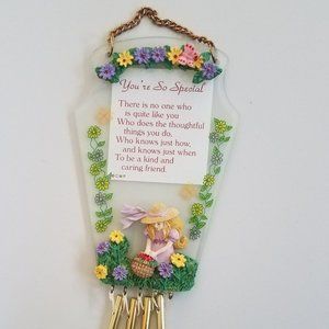 Friendship Garden Chime Glass Plaque